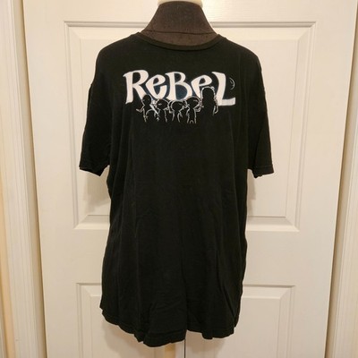TeeTurtle Crew Neck Black ''REBEL'' Adult Tee Size L 100% Cotton