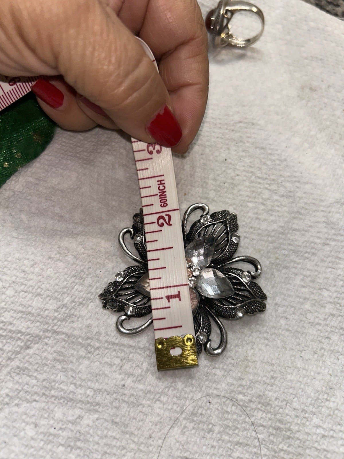 Vintage Statement Stretch Adjustable Large Flower… - image 5