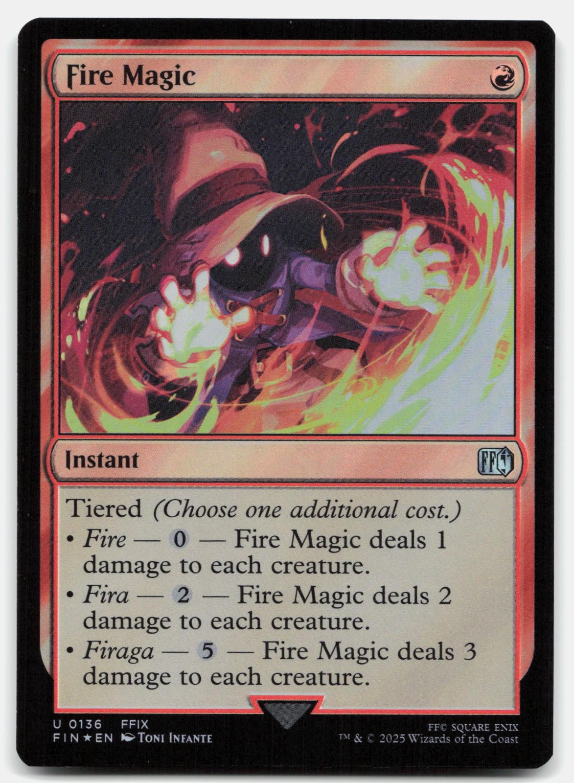 NM Foil Fire Magic FINAL FANTASY 136 FIN Magic: The Gathering