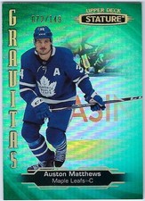 2020-21 Upper Deck Stature Gravitas Green Auston Matthews 072/149 #G-25 Toronto