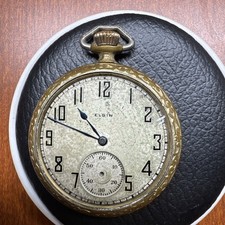 Elgin 12S 7J Model 3Grade 303 GF Pocket Watch For Repair/restoration 1923
