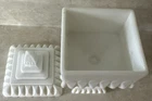Vintage Pedestal Wedding Box Candy Dish with Lid Westmoreland White Milk Glass
