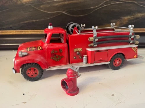 Vintage Tonka Toys TFD No. 5 Fire Engine Pumper 1950s Pressed Steel