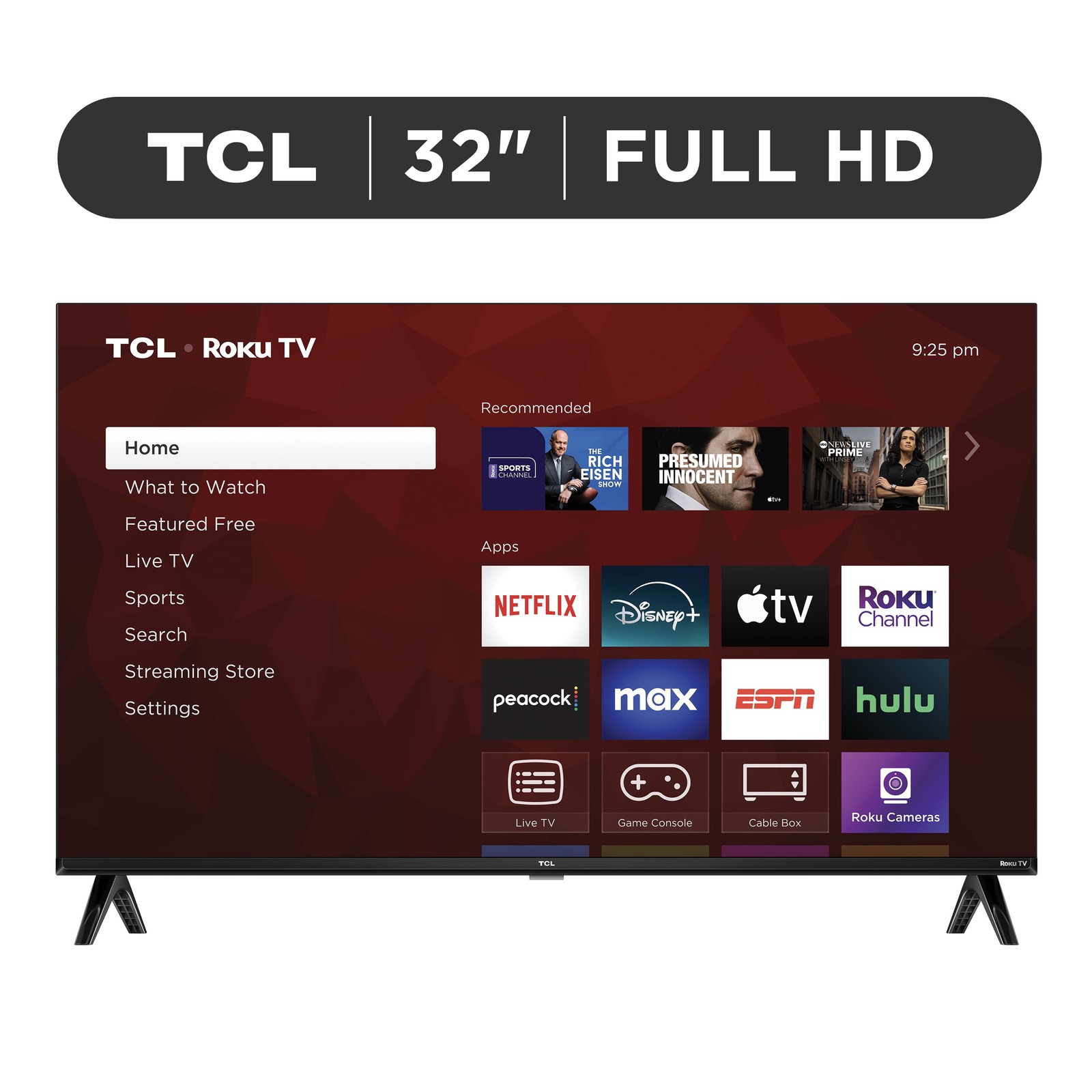 32&rdquo; Clase S3 (32S357) Full HD 1080P LED Smart TV Con Roku 
