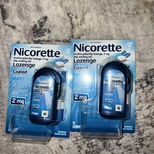Nicorette 2mg Nicotine Lozenges for Smoking Cessation Ice Mint - 2 pack