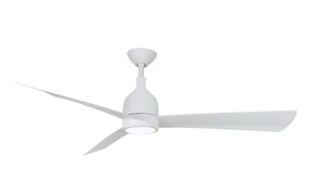 Minka Co. Lake Shore 52in White w/Flat White Blades Integrated LED Ceiling Fan