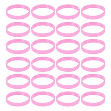 120Pcs Bracelets Wristbands 1/2 Inch Width for Sports Club Pink