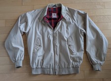 VTG Four Climes G9 Baracuta Harrington Jacket Men 46 L Beige Cotton Tartan