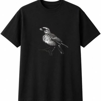 Haussperling Vogel Herren Damen T-Shirt Wildtiere Unisex Neuheit Geschenk Tee lustig