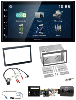 Kenwood 2DIN Bluetooth Lenkrad USB DAB Autoradio für Peugeot 307 2006-2009 - Bild 1 von 4