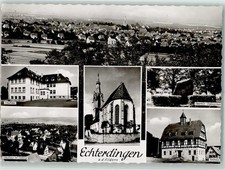 52280408 - 7022 Echterdingen Schulhaus Zeppelin Gedenkstein Rathaus