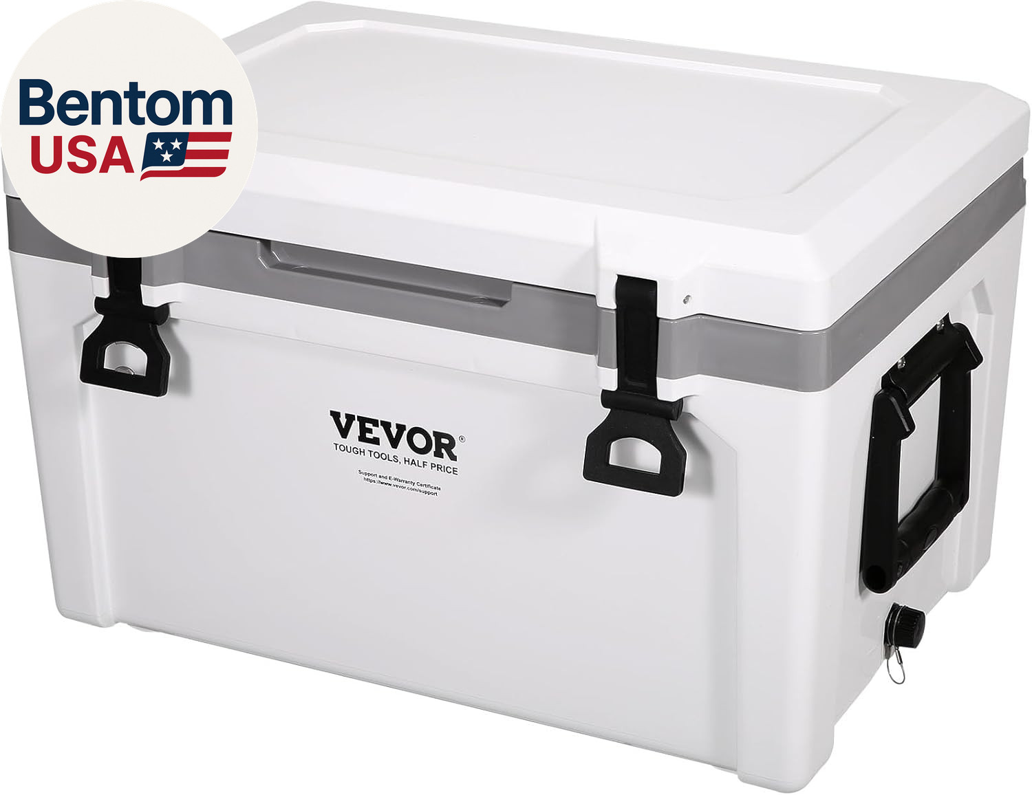 , Ice Retention Cooler With Heavy Duty Handle, Ice Chest