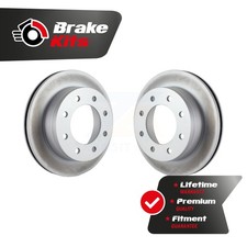 Rear Coated Disc Brake Rotors Pair For 2001-2006 GMC Sierra 2500 HD