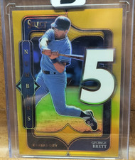 Panini 2025 Select Numbers George Brett #25 Gold Prizm /10 Royals # MATCHING