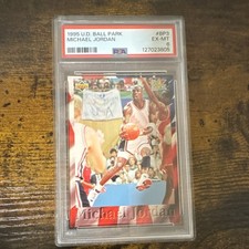 1995 Upper Deck Ball Park Flag Background Base Michael Jordan #BP3 PSA 6