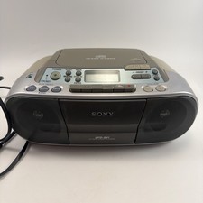 Sony CFD-S01 CD Radio Cassette Corder Boombox Tested Working CD RW Playback