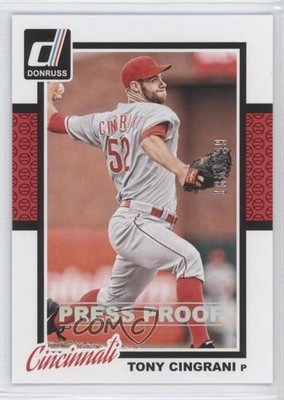 2014 Panini Donruss Press Proof Silver 185/199 Tony Cingrani #285 0a1