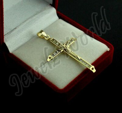 10K Gold CROSS IN FRAME Charm Pendant 0.98 in x 0.63 in 10K Gold CROSS IN FRAME Charm Pendant 0.98 in x 0.63 in