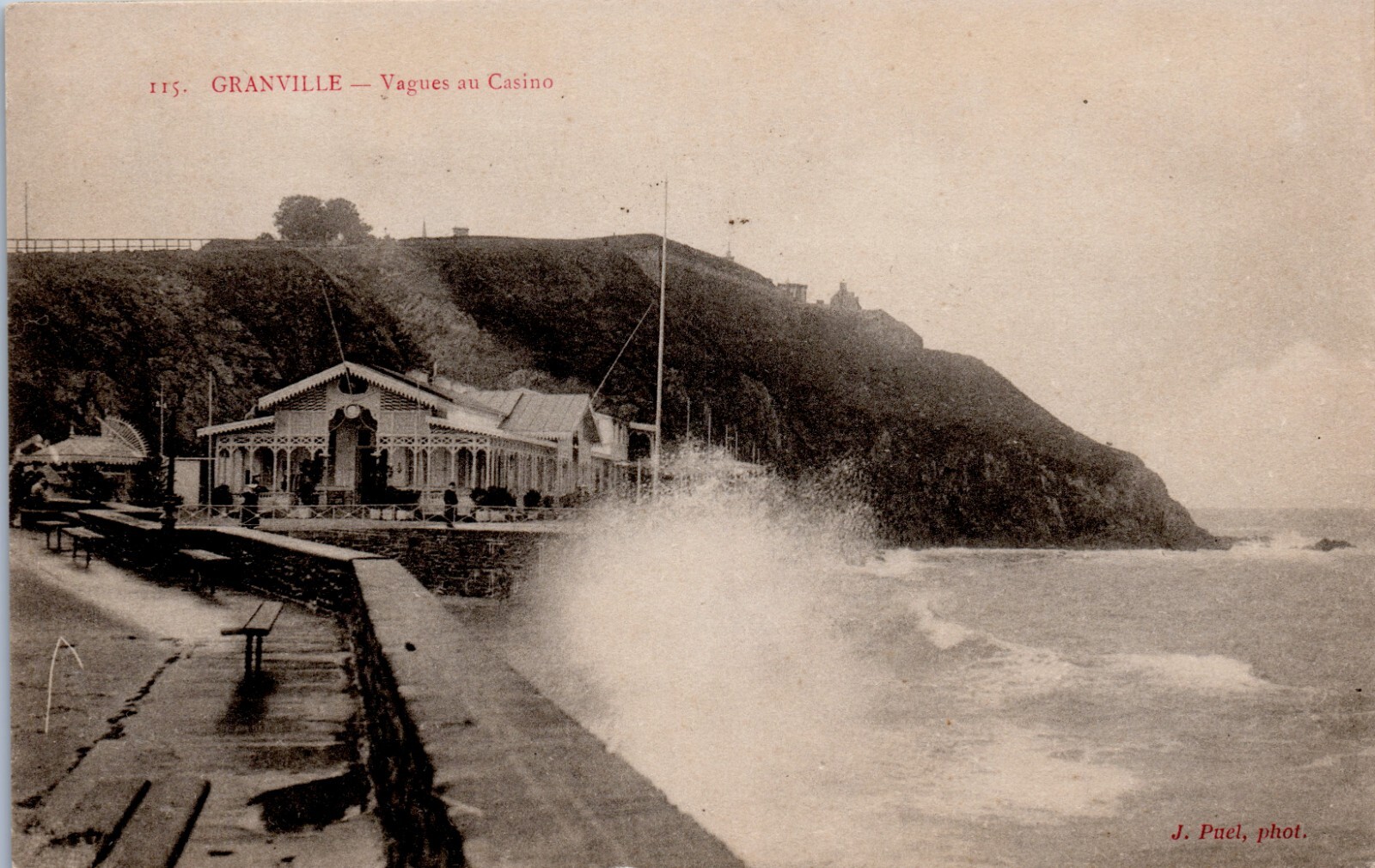 Granville Casino France Avranches Halftone Postcard J Puel Divided Back