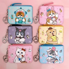 Cute Kuromi My Melody Mofusand ID Card Holder Coin Purse Keychain Pendant