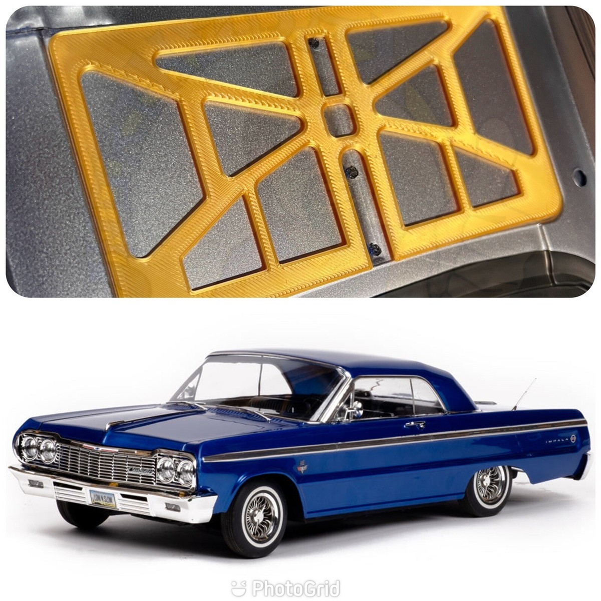 Trunk inner support frame For Redcat Jevries Rc Lowrider 64 Impala