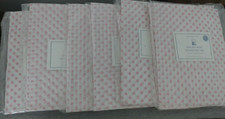 NIP Set of Six Pottery Barn Kids 44"x84" White Pink Mini Dot Sheer Curtain Panel