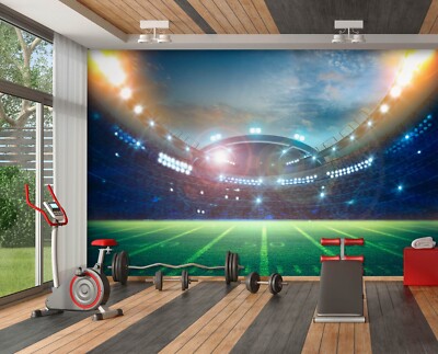 3D Green Course Gym ZHUA7370 Wallpaper Wall Murals Removable Self-adhesive Ann