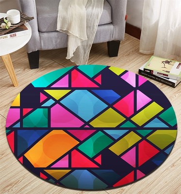 Colorful Striped Geometry Home Area Rug Room Desk Floor Carpet