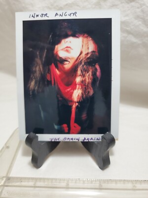 Woman ABSTRACT CLOSE UP  DOUBLE EXPOSURE vtg 1970's  photo Selfie  Polacolor. 2