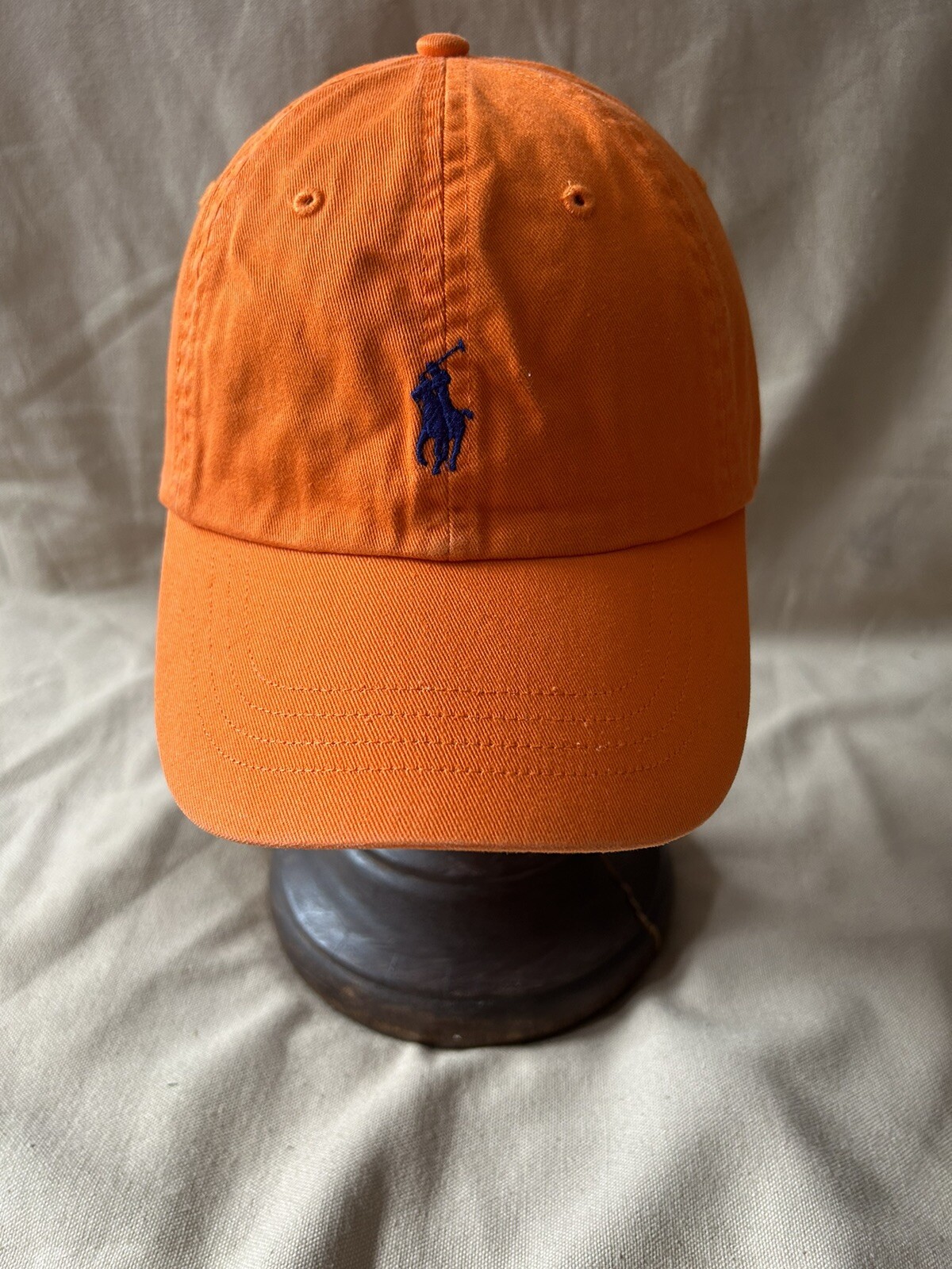 Polo Ralph Lauren cappello berretto da baseball cinese classico cotone OS pony blu arancione