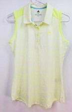 Adidas Sleeveless Golf Polo Shirt, Womens Sz Small, Yellow, NEW, FL3106