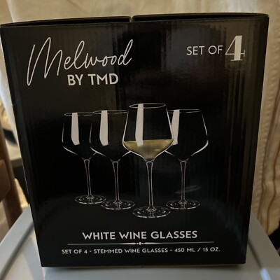 Mel wood  By TMD White Wine Glasses Set Of 4