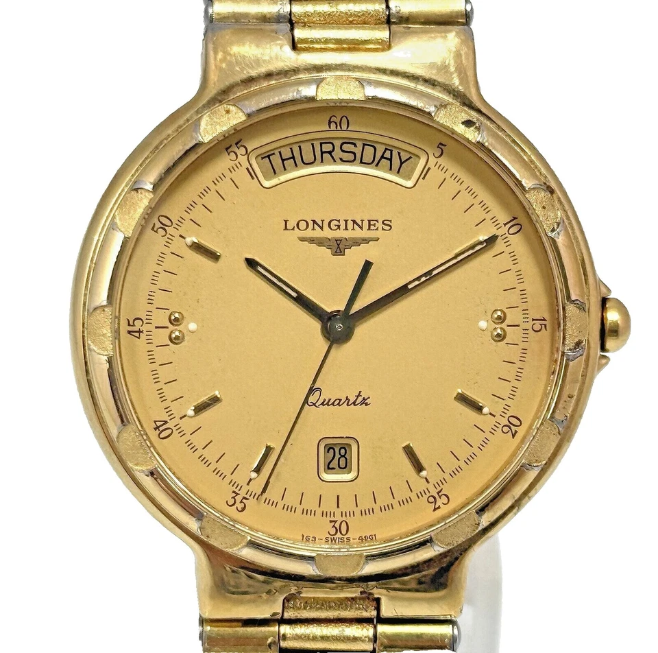 Relojes De Pulsera Chapado en oro Longines Conquest