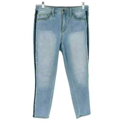 Universal Thread High Rise Skinny Jeans 27 R Light Wash Fringe