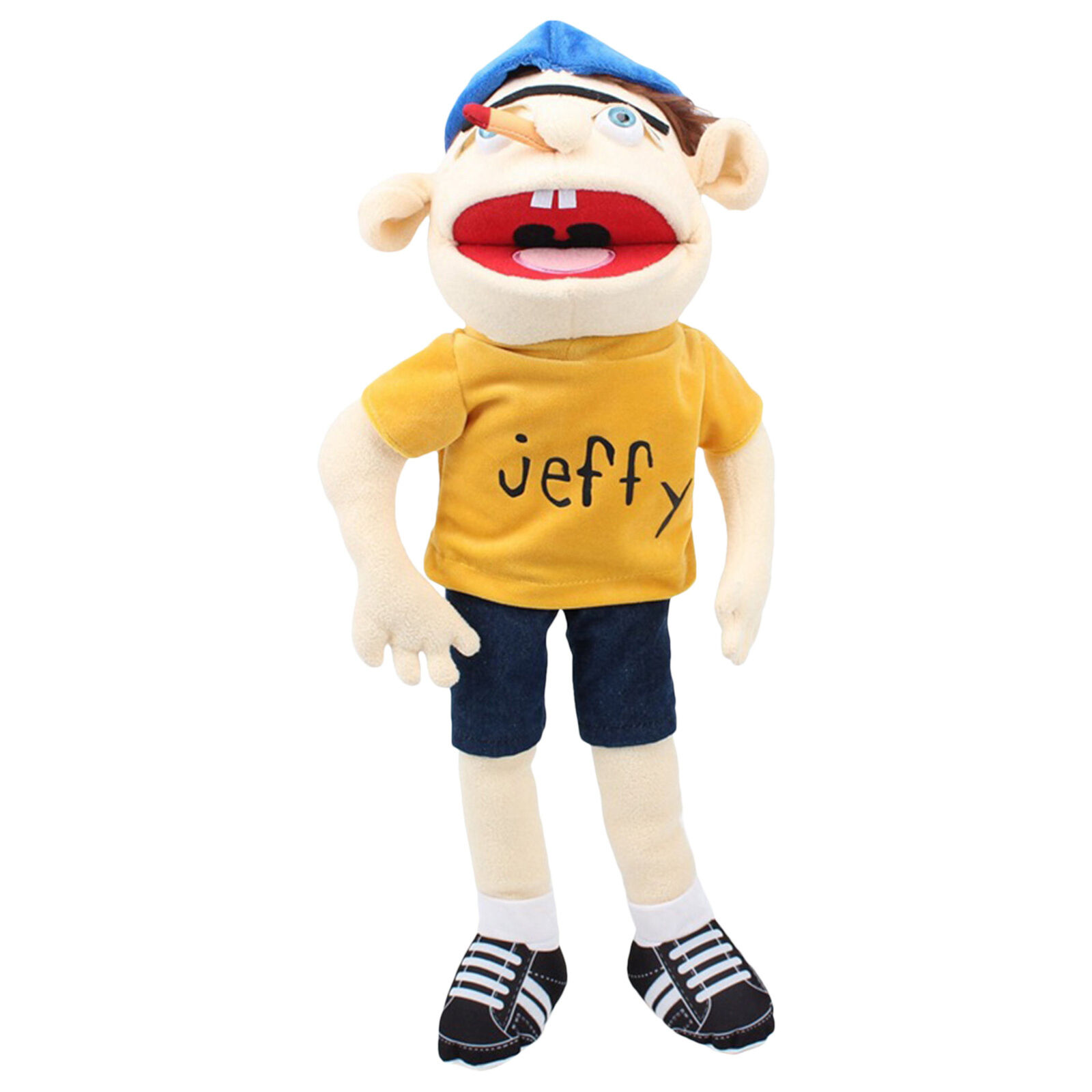 Jeffy Hand Puppet Cartoon Plush Toy Stuffed Doll Soft Figurine Kids Baby Gift--