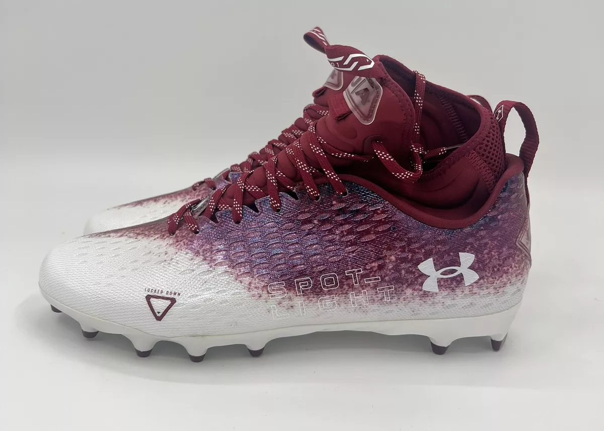 UNDER ARMOUR HIGHLIGHT MC FOOTBALL LACROSSE CLEATS 3026410 104 Maroon Men s 12
