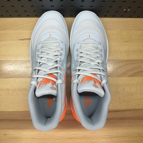 Puma MB.02 “Gorange” Platinum Gray/Orange Basketball Shoes Men’s Size 11.5 - Picture 6 of 10