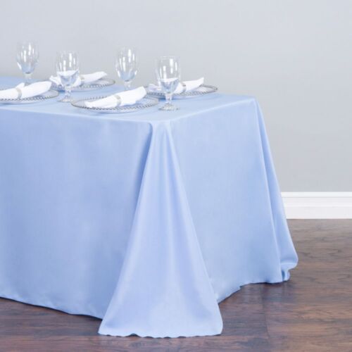 LinenTablecloth 90 x 156 in. Rect Poly Tablecloths,33 Color! Wedding Event Party - Picture 55 of 67