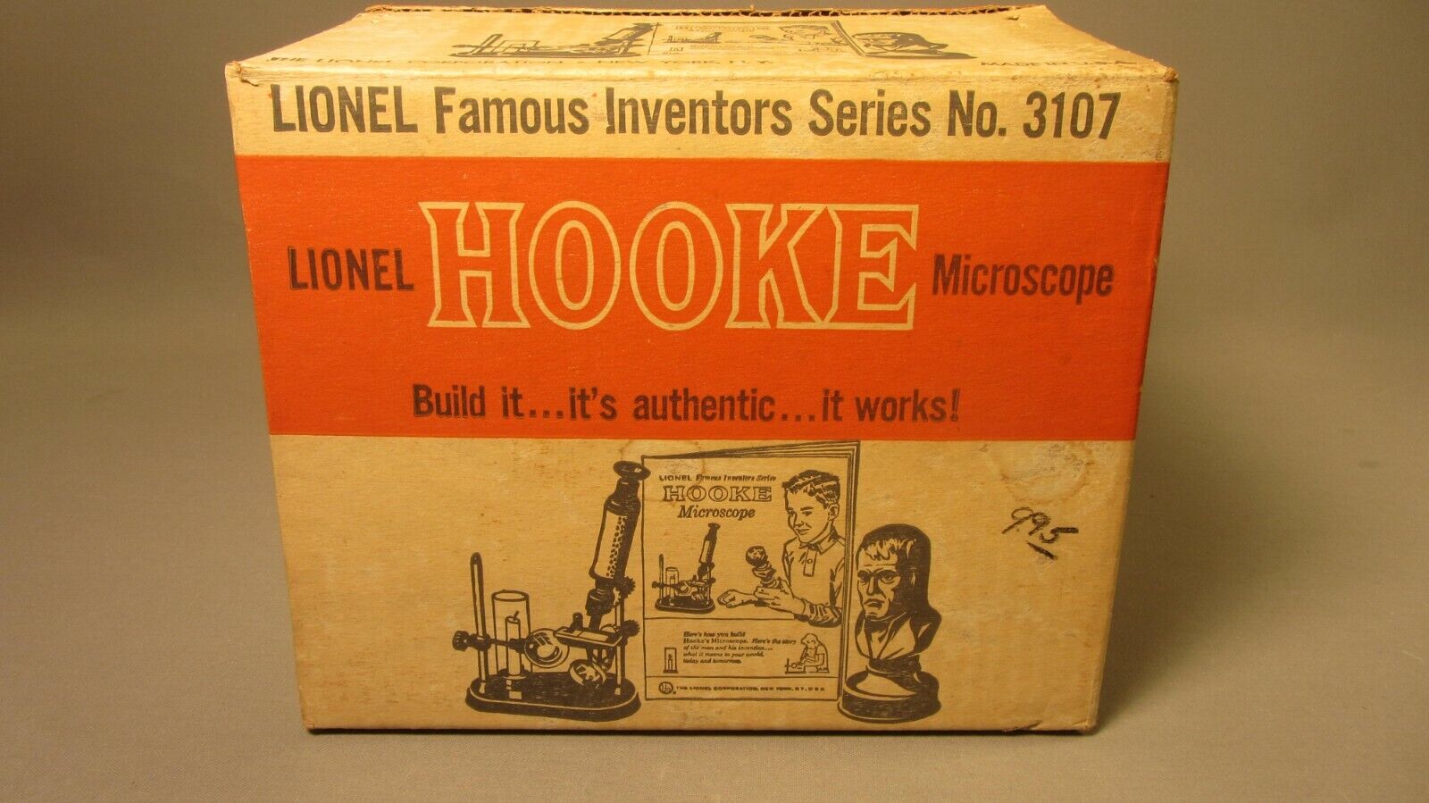 Lionel No.3107 Hooke:The Compound Omaha Mall Microscope 1962 Box Store Vintage O