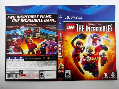 Gamestop Lego Incredibles Game Ps4 Game Case Art Insert Lego The