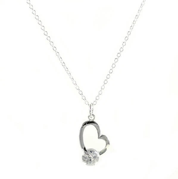 Collana a cuore con strass in argento 925 – Iride Shop - Accessori da Donna