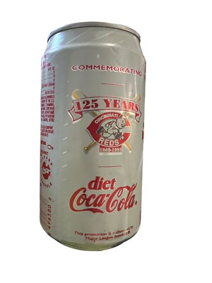 Diet Coke Can Cincinnati Reds 125 Years Collectors Can Coca Cola