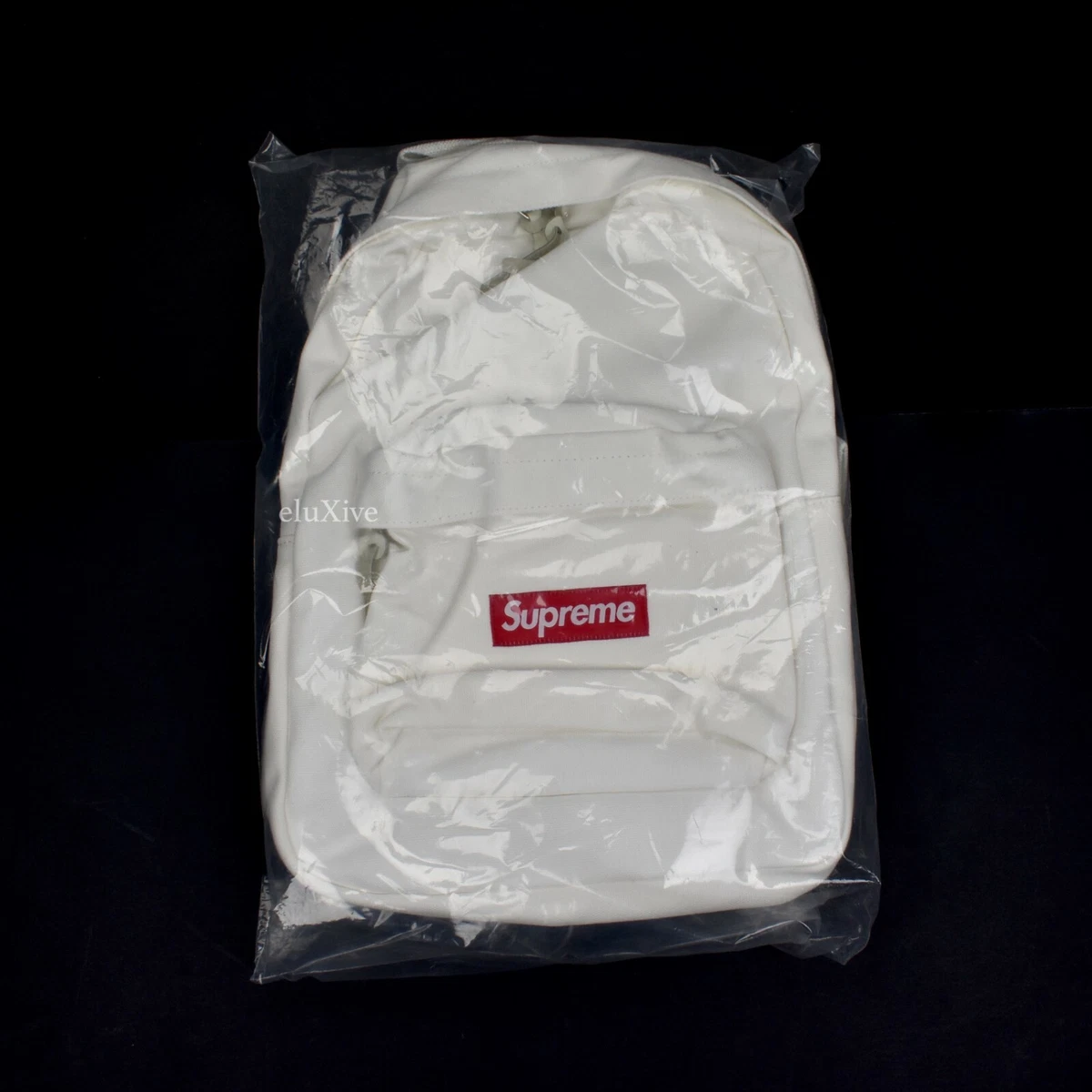 Supreme White Plastic Shopping Bag Red Box Logo 13 x 16 100% Authentic