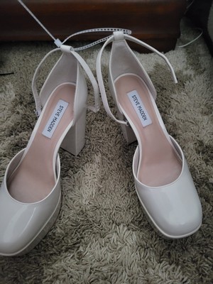 Steve Madden Agata Patent Pumps, size 9.5, Bone White, High Heels