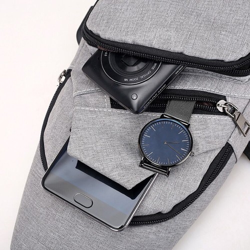 Men Women Sling Backpack Anti-theft Shoulder Crossbody Chest Fanny Bag USB Port - Picture 4 of 8