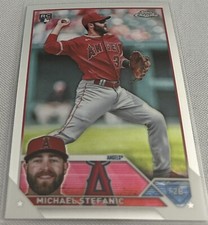 2023 Topps Chrome Baseball Michael Stefanic Los Angeles Angels Rookie card #138