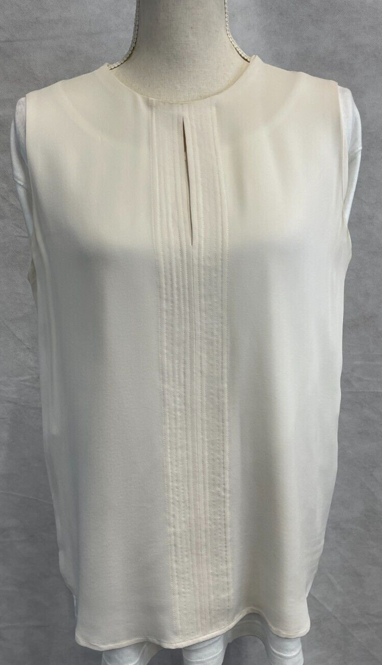 Ralph Lauren Black Label 100% Silk Cream Blouse Size 10