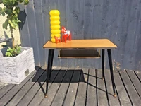 MID CENTURY DANSETTE RETRO FAUX WOOD FORMICA COFFEE SIDE TABLE SHELF 60'S 70'S