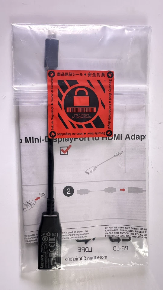 LOTx 10 Genuine Lenovo M-DisplayPort To HDMI Adapter 0B47089 Factory Sealed NEW - Image 2 of 3