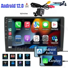 Double 2DIN MP5 Player 10.1'' Android 12 Touch Car Stereo Radio GPS Wifi Carplay